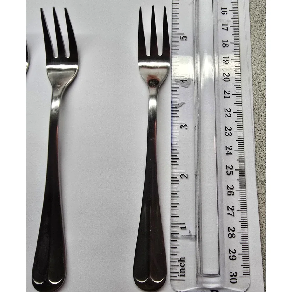 Leonard Silver Stainless Cocktail Appetizer Forks Set‎ of 5 Silver Vintage Korea